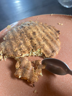 Una foto de Panqueque express fit de avena y manzana