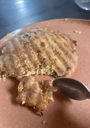 Una foto de Panqueque express fit de avena y manzana