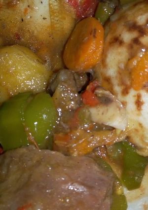 A picture of Masa with beef pepper soup.