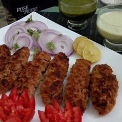 Seekh kabab A picture of Seekh kabab.