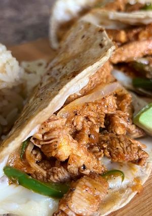 Una foto de Fajitas de pechuga