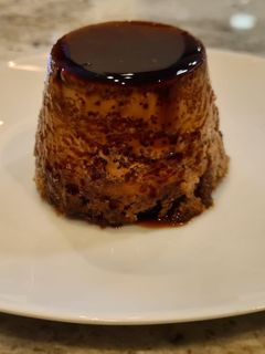 Una foto de Flan de nueces