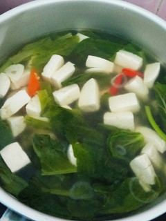 Foto resep Sayur bening sawi hijau & tahu