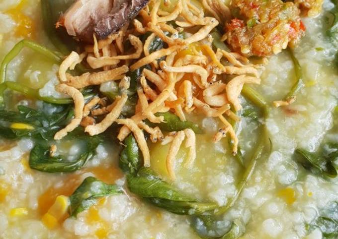 Resep Bubur Manado ricecoocker Anti Gagal