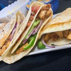 A picture of Chicken fajita tortilla wrap (viral).