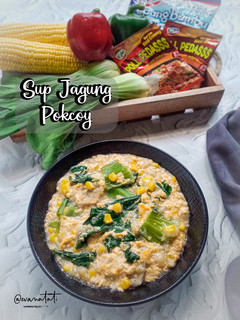 Foto resep Sup Jagung Pokcoy