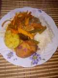 Sudado de pescado con verduras
