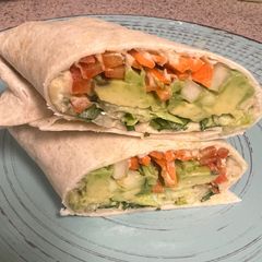 A picture of Hummus and Avocado Wrap 🥑 🌯.