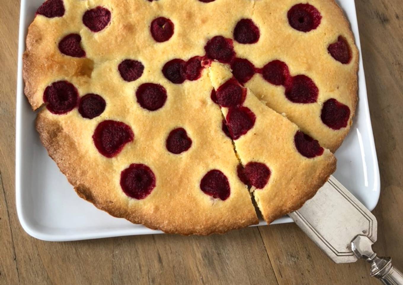 Gâteau sablé aux framboises