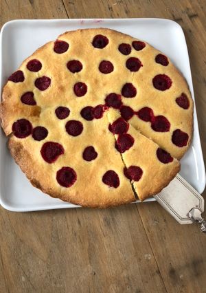 Une photo de Gâteau sablé aux framboises