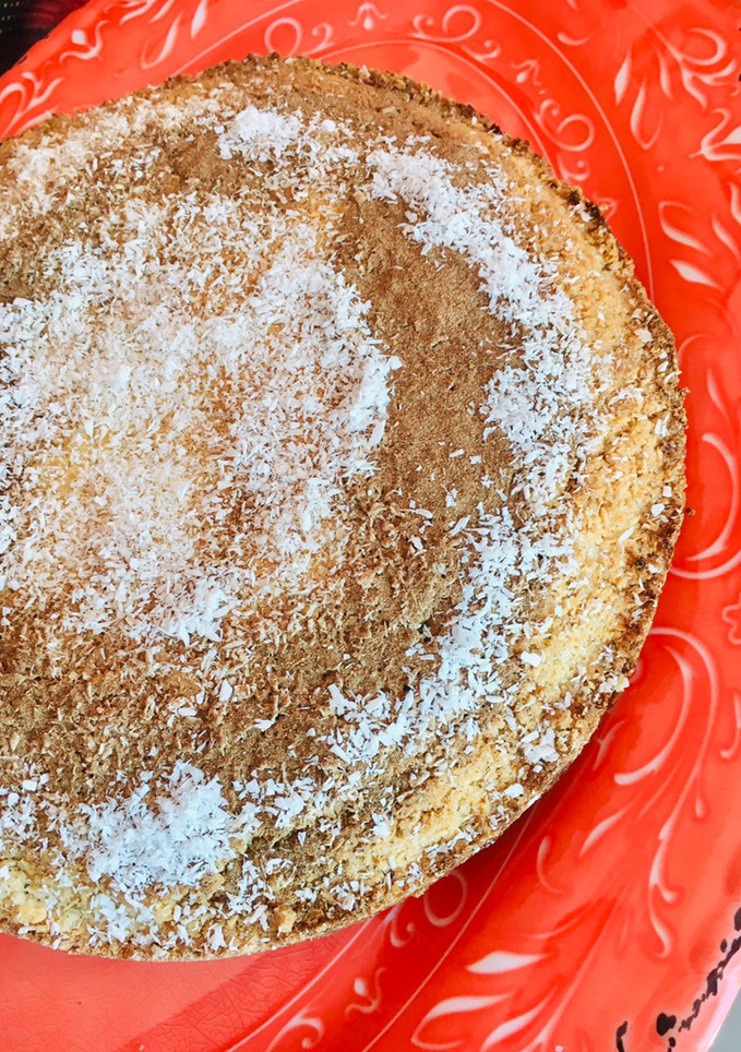 Una foto de BUDÍN DE 🍎MANZANA🍎 CON CRUMBLE DE 🥥COCO🥥 Y CANELA🍎🥥🍎🤩