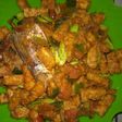 Balado tempe ikan asin campur pete