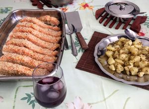 Foto de Salmão com Gergelim e Molho de Laranja