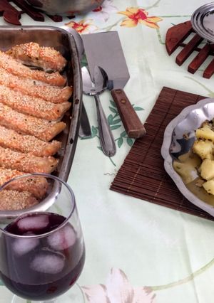 Foto de Salmão com Gergelim e Molho de Laranja