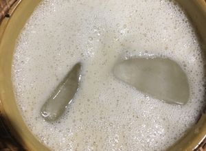 Una foto de Batido de Almendras-Kiwi-Pera (smoothie)