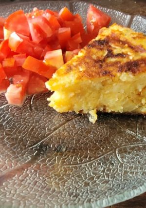 Una foto de Tortilla de Papa, económica y rica🥔🥧