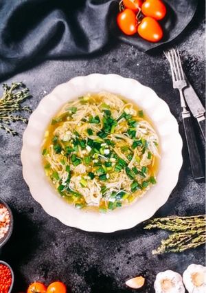 Hình của món Nấm kim châm xốt dầu hào.