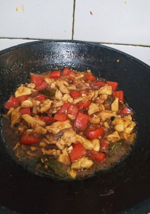 Foto resep Ayam filet saus lada hitam