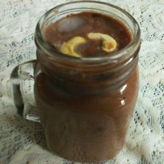 A picture of Chickoo chocolate milk shake.