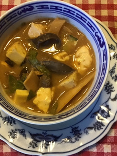 A picture of California Farm Hot and Sour Silken Egg Tofu Soup.