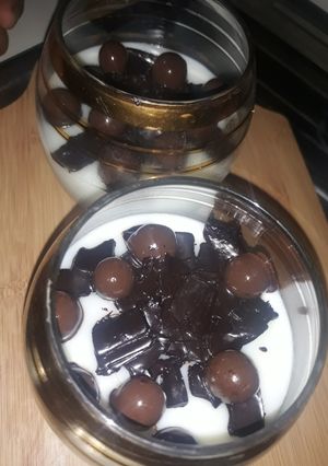 صورة لوصفة محلبي بالكاكاو