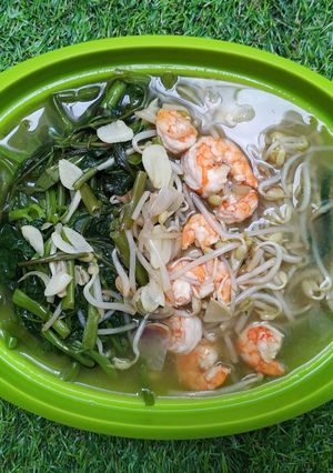 Foto resep Tumis Kangkung Toge Cah Udang