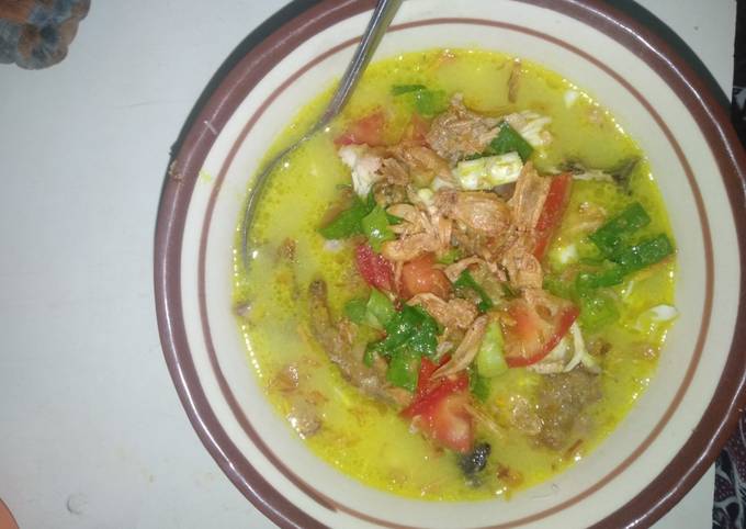 Resep Soto Ayam Kuah Santan Oleh Rizkia Dian Cookpad