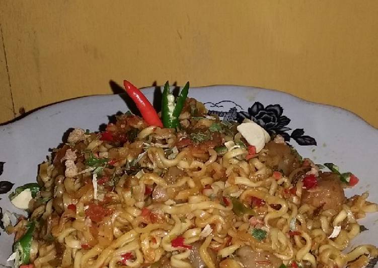 Resep Mie sambal cobek yang Enak