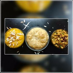 A picture of Halwa Puri and Chole.