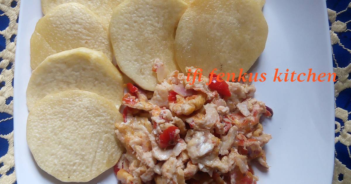 Fried yam and egg Recipe by Ifi Fenkus Kitchen Cookpad