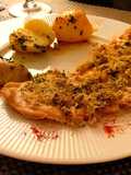 Filetes de pescadilla a la bordelaise con papines