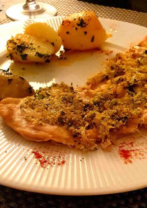 Una foto de Filetes de pescadilla a la bordelaise con papines
