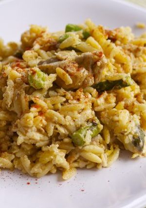 Una foto de Risotto de pollo