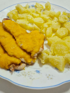 Una foto de Pavo con salsa de manzana