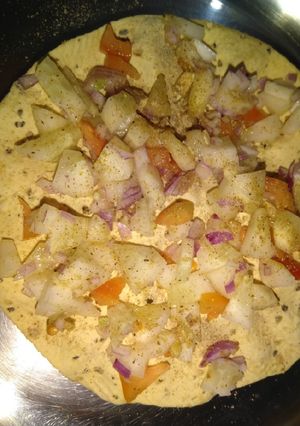 A picture of Masala papad.