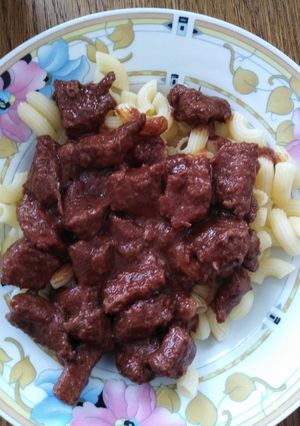 Marha pörkölt bográcsban recept fotója