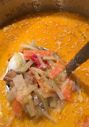 A picture of Chokoes soup (Lodeh).