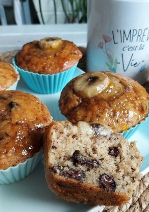Une photo de Muffins bananabread chocolat