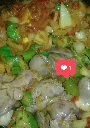 صورة لوصفة كبده بالخضار🌷