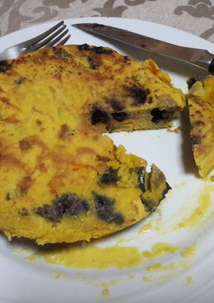 Foto principal de 🇪🇸"Tortilla española" de calabacín y queso vegana 🍳