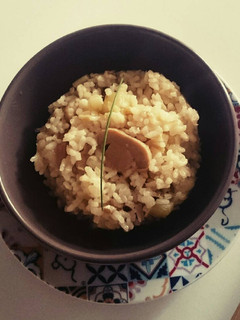 Una foto de Risotto de puerro, champiñón y calabacín