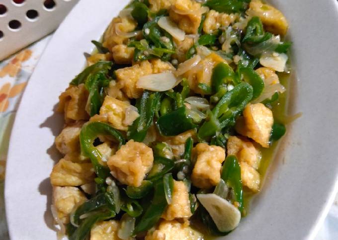 Resep Tumis Tahu Cabe Hijau Oleh Mak Riska Cookpad