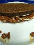 Sloppy Joe and Potatoes on Pumpernickel