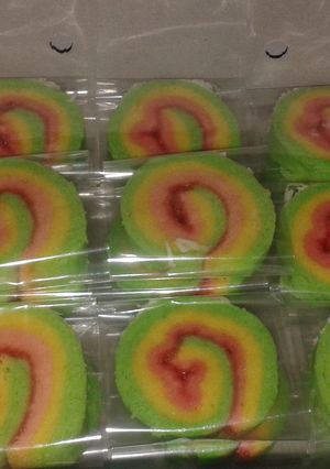 Foto resep Rainbow roll cake