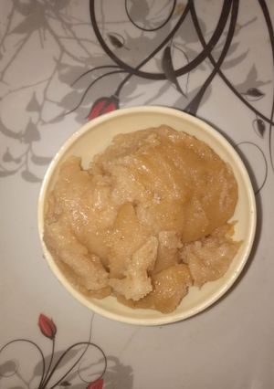A picture of Wheat flour halwa.