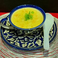 Egg Drop Sweet Corn Soup A picture of Egg Drop Sweet Corn Soup.