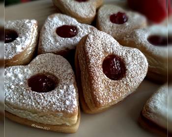 Without Fail Make Recipe Vday special Strawberry jam Linzer Sandwich cookies Savory Delicious