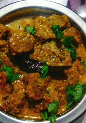A picture of Gatte-ki-Sabji.