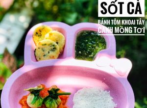 Hình của món Bánh tôm khoai tây- Cá lóc om xà lách.