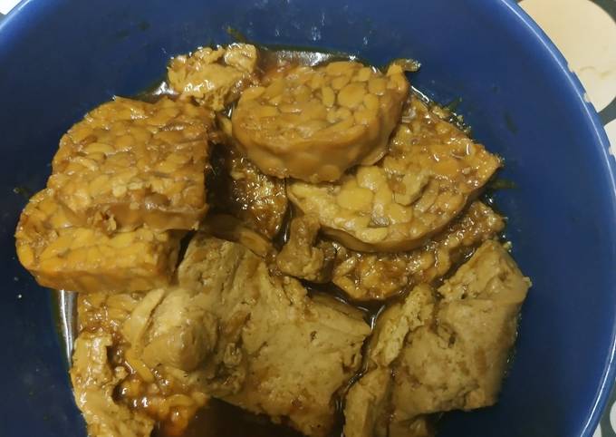 Ternyata begini loh! Bagaimana cara buat Tempe tahu bacem sederhana, 6 bumbu dapur super simpel  lezat